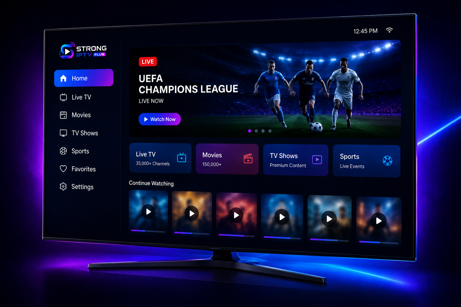 Strong IPTV Plus streaming on TV – Watch 35,000+ live channels and 150,000+ movies in 4K on Firestick, Android, Apple TV and Smart TV
